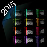 multicolor 2015 calendar N2