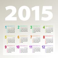 minimalistic 2015 calendar N2