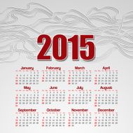 2015 Calendar Vector Illustration N24