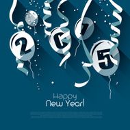 New Year 2015 greeting card