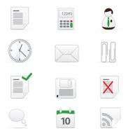 Office icon set N12