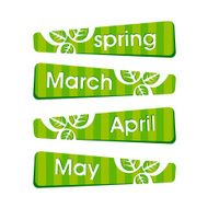 Spring season stickers and labels