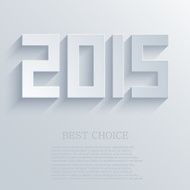 Vector flat modern 2015 new year background