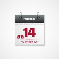 valentines day calendar 14 february date