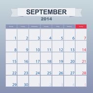 September 2014-planning calendar