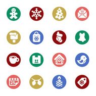 set of christmas icons