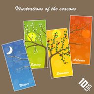 Seasons in the tree cover illustration N2