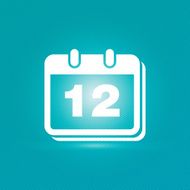 Calendar icon with stripped background