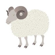 cute sheep with curl N5