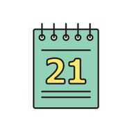 Vector calendar icon Eps10 N8