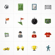 Soccer and football Icons set