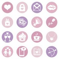 Vector Set of Icons for Valentine Day N5