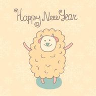 Greeting card with sheep