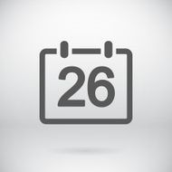 Flat Calendar Sign Vector Symbol Background