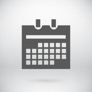 Flat Calendar Sign Vector Symbol Background N2