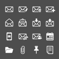 email icon set vector eps10