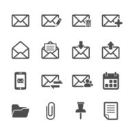 email icon set vector eps10 N2