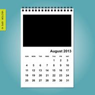 August 2013 calendar vector