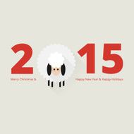 Christmas sheep greeting card