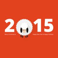 Christmas sheep greeting card N2