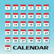 Calendar icon Vector illustration N2