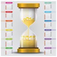 Countdown To Year 2015 With Sandglass Calendar