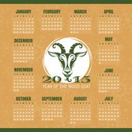 Year of the Goat 2015 Calendar N4