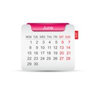Calendar June 2015 Vector illustration N2