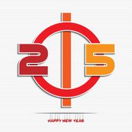 New year 2015 greeting card design N3