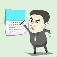 Check business plan on calendar