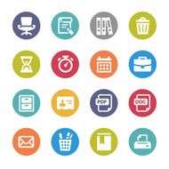 Office Work Icons - Circle Series