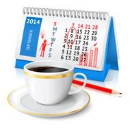 Business sketch on calendar