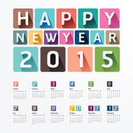 2015 Calendar Happy new year