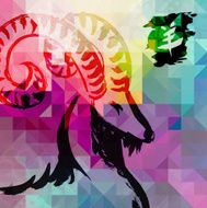 New year of the Goat 2015 colorful background