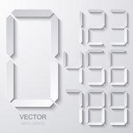 Vector modern electronic numbers set N4