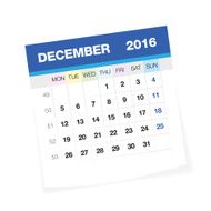December 2016 European Calendar