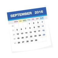September 2016 European Calendar