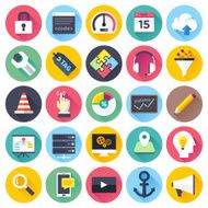 Flat SEO Icons