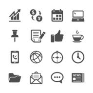 business and office work icon set vector eps10 N2