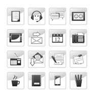 grayscale icons set 5 - office