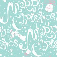 Merry Christmas doodle seamless pattern N2