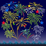 Fireworks Display for New year and all celebration vector illustration N14