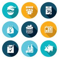 New year corporate Icons Set Vector Illustration N2