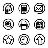 Circular Web Icons - Line