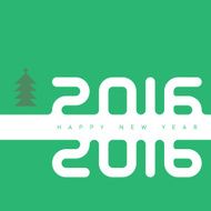 Happy new year 2016 Creative greeting card design template N4
