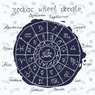 Collection of doodle zodiac signs Hand-drawn sketch Horoscope Symbol set N2