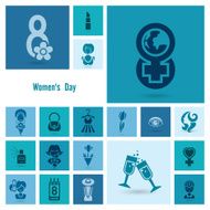 Womans Day Icon Set N50