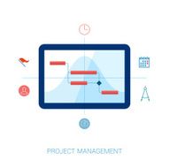 Project management flat icons illustration N2