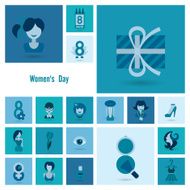 Womans Day Icon Set N51