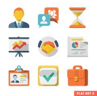 Business Flat icon set